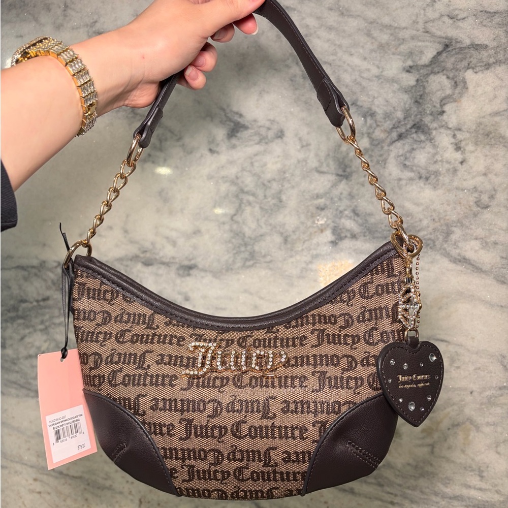 NWT Juicy Couture Block Party Shoulder Bag w/Heart Charm
